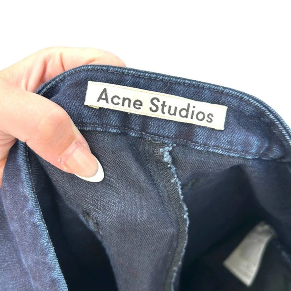 Acne Studios Tucker Raven Jeans Skinny Denim Dark Wash Blue Size 38 US 6 28 29 - Picture 7 of 9